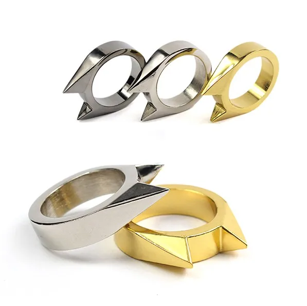 

3 Color Mini Alloy Defense Rings Self Defense Weapon Broken Window Device Rescue Equipment Survival EDC Tool Free Shipping