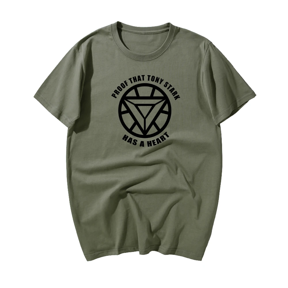 

Tony Stark Has A Heart Tshirt Avengers T Shirt Iron Man Men Tshirts 2019 Summer T Shirts Cotton Short Sleeve Superhero T-Shirt