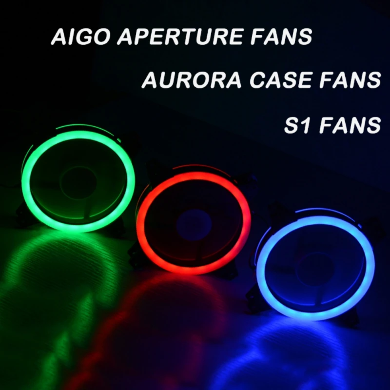 

120mm LED Ultra Silent Computer PC Case Fan 15 LEDs 12V With Rubber Quiet Molex Connector Easy Installed Fans