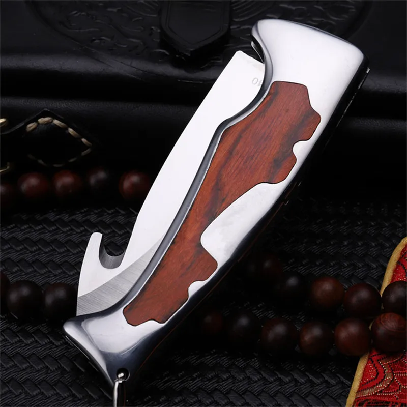 2017 Authentic self-defense wilderness survival high hardness knife knife with wild fruit knife folding knife outdoor rope hook
