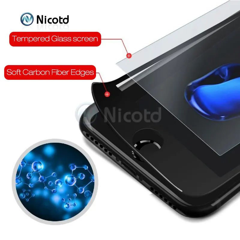 3D Curved Carbon Fiber Soft Edge Tempered Glass For iPhone 6 6S Plus (3)