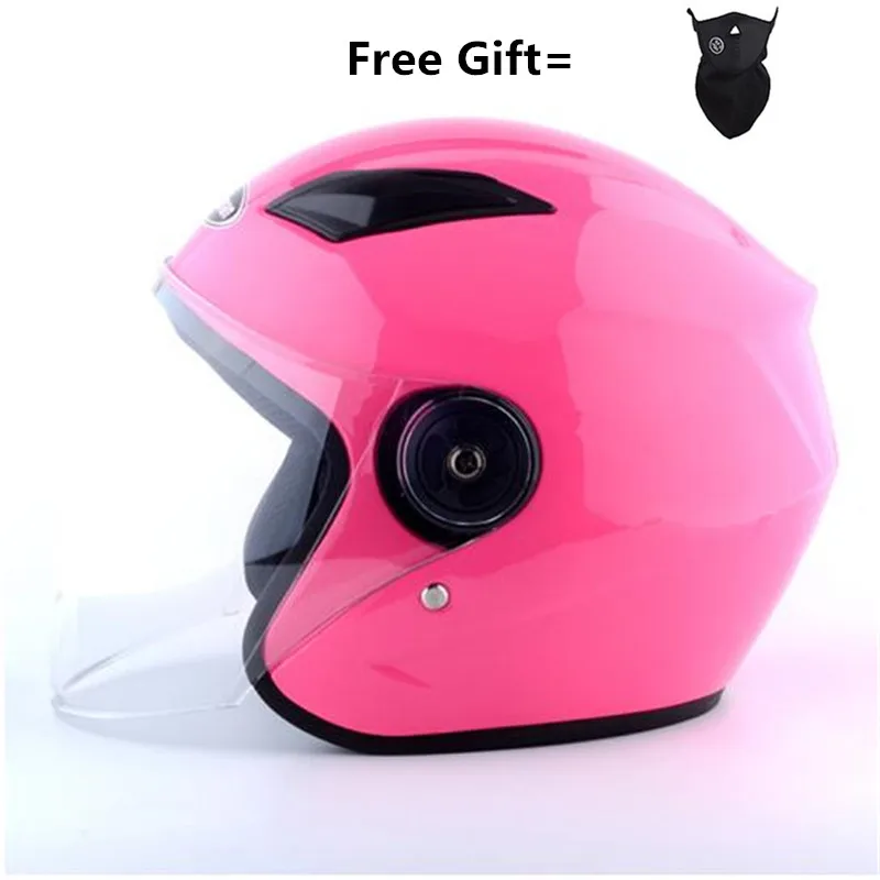 

2019 NEW Motorcycle Helmet Four Seasons Electric Bicycle pink Racing Half Helmets Motorbike Helmet Medio Casco Helmets