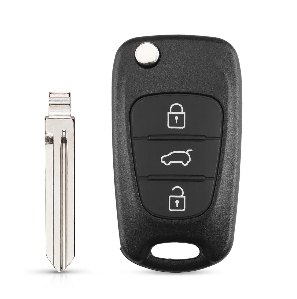 KEYYOU 20x дистанционный Автомобильный ключ с 3 кнопками, флип-чехол для ключей для Kia K2 K5 Rio 3 Picanto Ceed Cerato для hyundai Tucson ix25 ix35 i30 - Цвет: Model 3