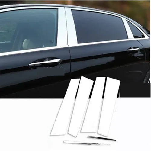 6 шт./компл. для Mercedes benz W205 C Class 2015 2016 20 полированный алюминиевый сплав B оконная