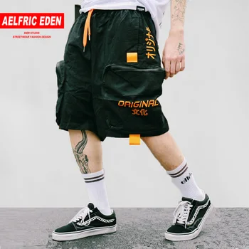 

Aelfric Eden Patchwork Multi Pockets Patch Cargo Shorts Mens Summer Fashion Harajuku Casual Hip Hop Cotton Male Loose Streetwear
