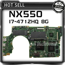 For Asus NX500 NX500JKA Laptop Motherboard NX500JK REV2.0 Mainboard With i7-4712HQ GT850M 2G Ram 8G Memory 100% Tested OK
