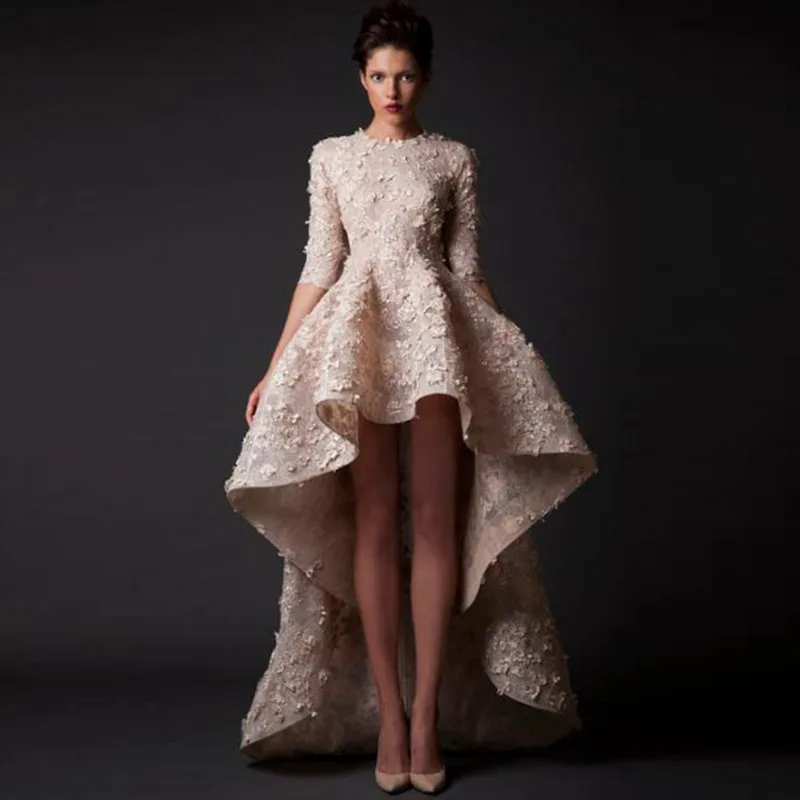 Elegant Appliques Fluffy Train Evening Formal
