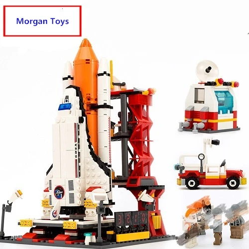 

New City Star Wars Space War The Shuttle Launch Center Model Building Blocks DIY Bricks Toys Compatible with lego Best Gift