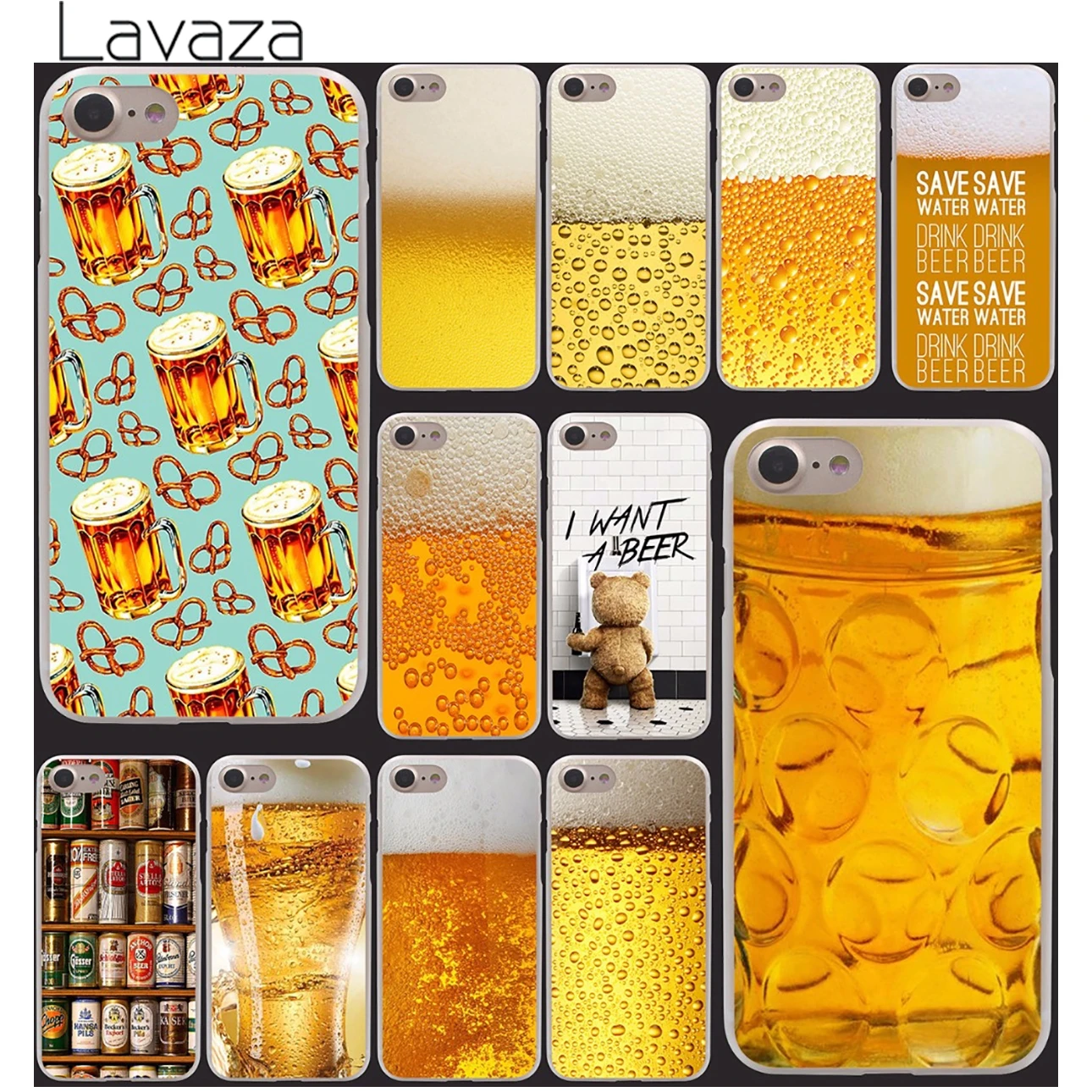 Чехол для телефона Lavaza со льдом пивом летним пузырьком медведем Apple iPhone 10 8 7 6 6S Plus 5