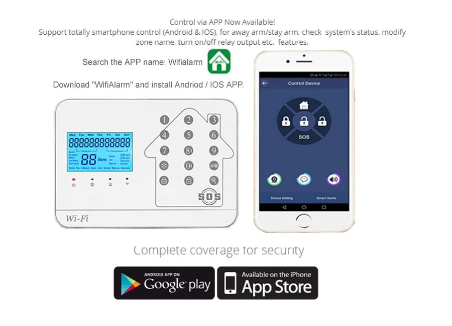 Sgooway GSM wifi PSTN дома охранной сигнализации Системы DIY KIT IOS приложение для Android основной Панель дом WI-FI сигнализация сигнализации