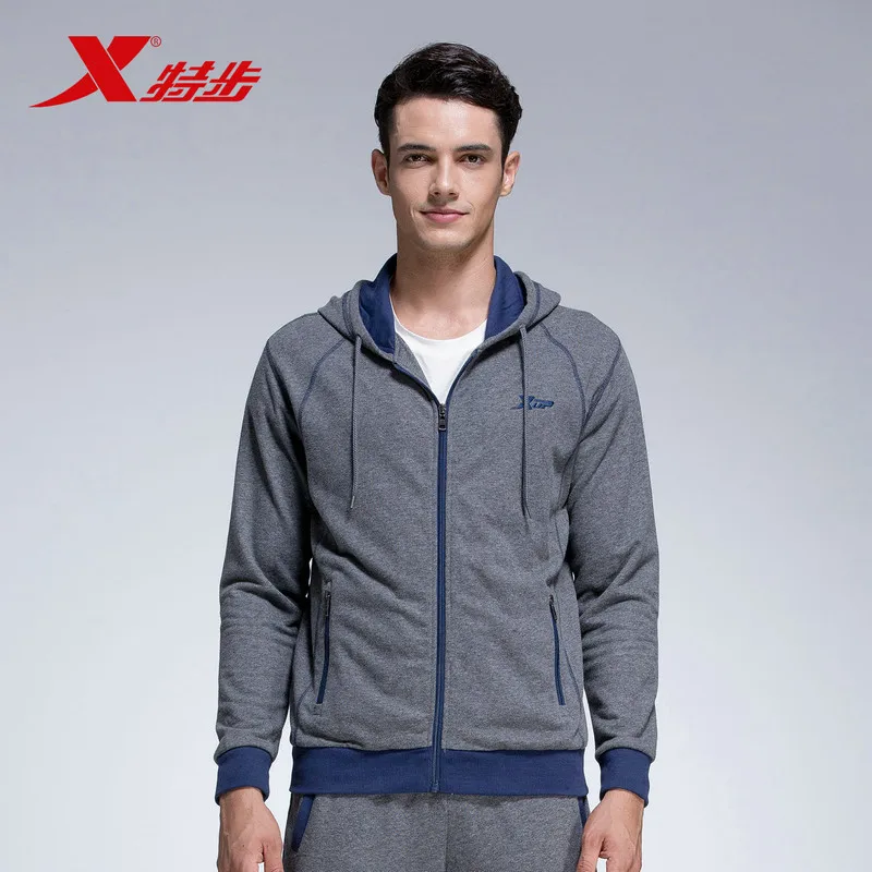 XTEP Mens O neck Athletic Suits Running T Shirt Fitness Sportswear