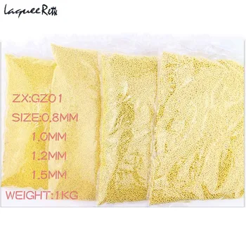 

1kg Mini Nail Caviar Metal Glitter Beads Gold And Silver Nail Art Decoration 3D Rhinstone unha de caviar Manicure Nail Tools