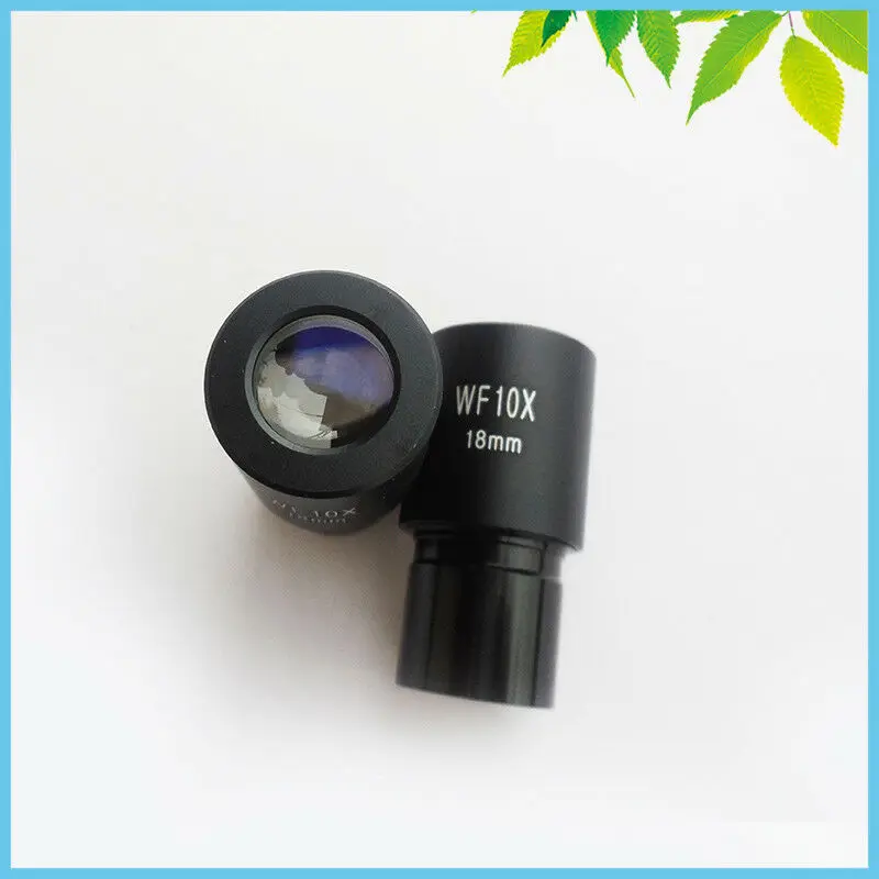

A Pair WF10X Eyepiece Wide Field View 18mm Optical Ocular Lens for Biological Microscope Mounting Size 23.2mm