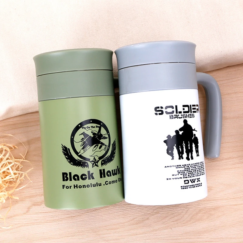 520ml High Quality With Handle Coffee Mug Creative Camo Design Thermos Bottle Tumbler Vacuum Flask Insulated Cup Water Bottle 520ml High Quality With Handle Coffee Mug Creative Camo Design Thermos Bottle Tumbler Vacuum Flask Insulated Cup Water Bottle