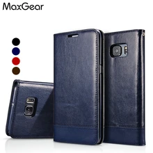 MaxGear Coque For Samsung S6 Edge Case Leather Flip Case Cover For Coque Samsung Galaxy S6
