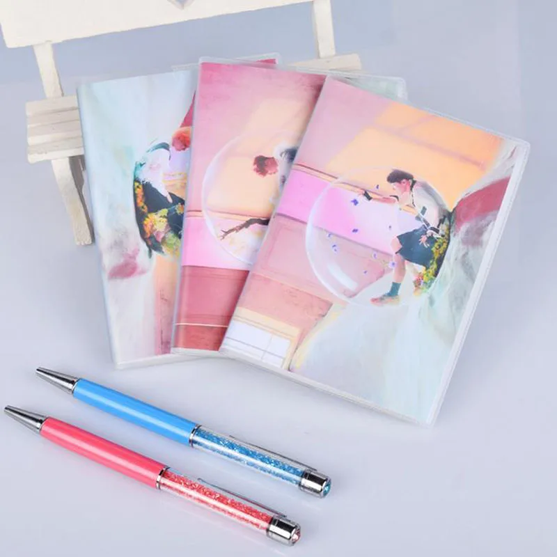 

1 Pcs Kawaii Bangtan Boys PVC Cover Diary Travel Journal Book JIMIN V Cartoon Notebook Kpop BTS official Korean Stars