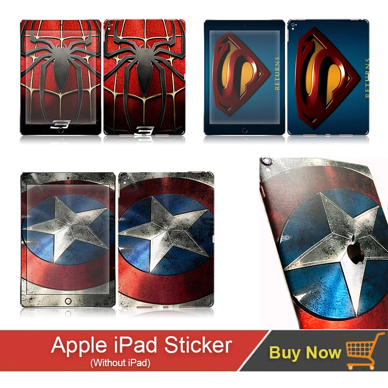 

New Arrival Marvel Printed Decals for iPad Skin Sticker for iPad Pro 9.7 Inch With High Quality