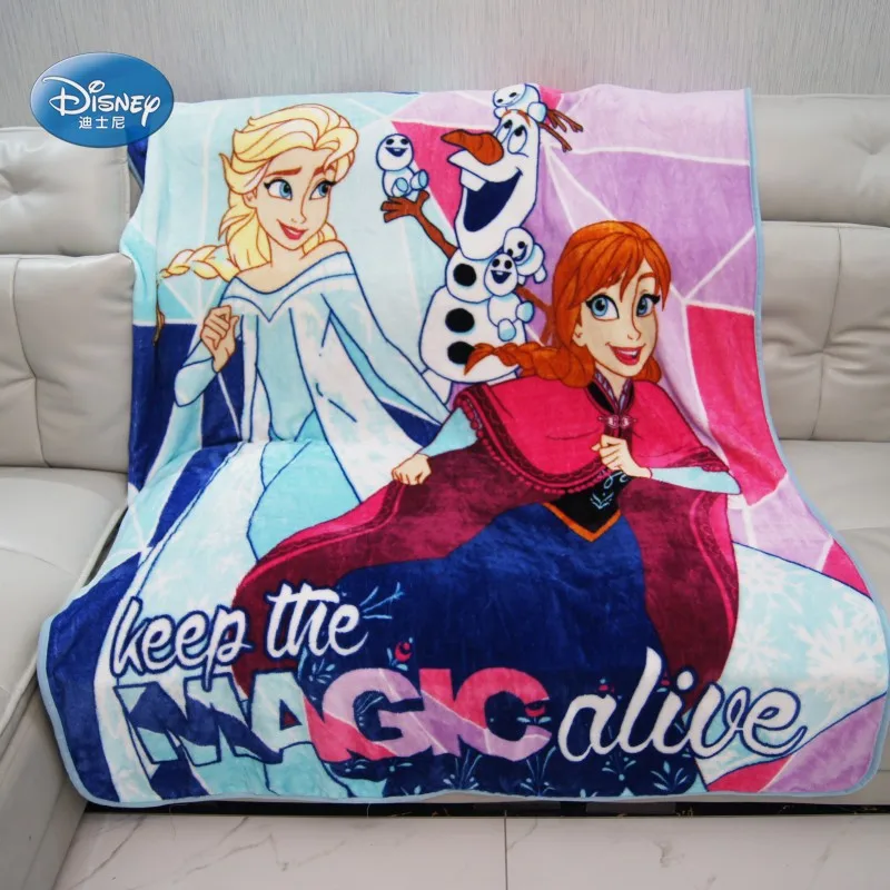 

Disney Cartoon Frozen Elsa Anna Soft Warm Plush Coral Fleece Blanket Throws Towel for Girls 117x152cm on Bed Sofa Plane