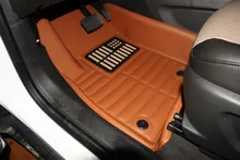 Personalizar impermeable grueso durable estera especial estera de cuero grande rodeado esteras del piso del coche alfombra alfombras del cuero universal para el golf