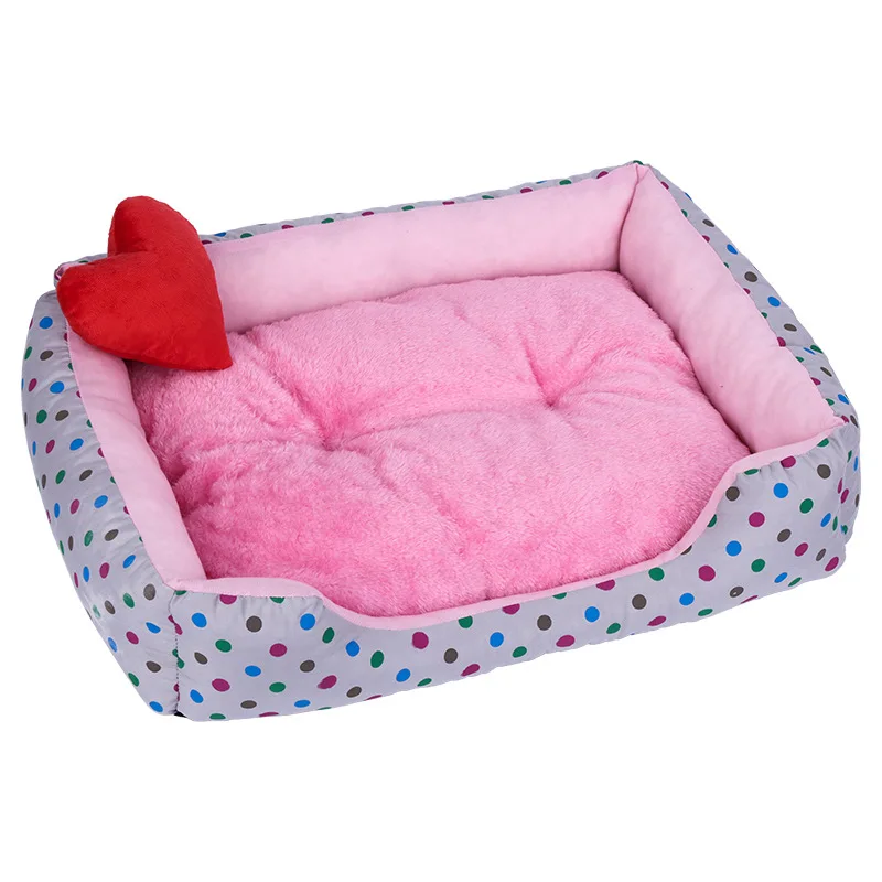 Высококачественная мягкая Уютная домашняя собака, тканевая теплая хлопковая собачья кровать для кошек, маленьких собак, щенков, съемная очистка - Цвет: Серый