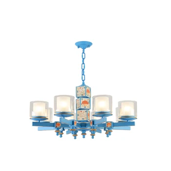 

Mediterranean Sea LED Pendant Lights Cafe Living Room Pendant Lamp Iron Decor Avize Bedroom Childrens Room Hanging Lamp Fixtures