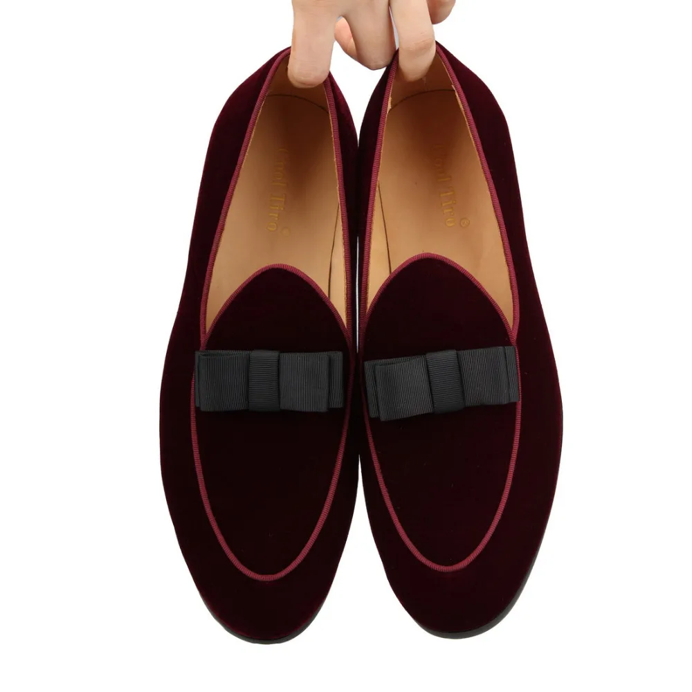 velvet  loafers Bow (12)