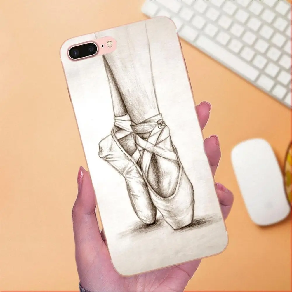 Для Samsung Galaxy Note 5 8 9 S3 S4 S5 S6 S7 S8 S9 S10 mini Edge Plus Lite мягкие ТПУ Capa балетные туфли для