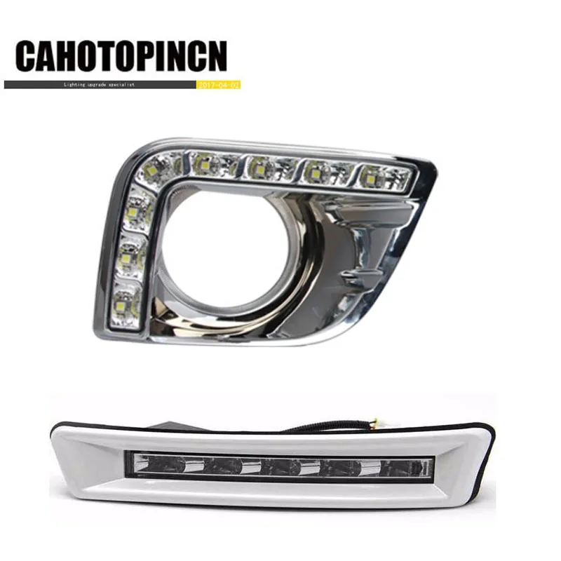 

12v CAR LED DRL Daytime Running Light with fog lamp hole for Toyota Prado FJ150 LC150 2010 2011 2012 2013 Land Cruiser 2700/4000