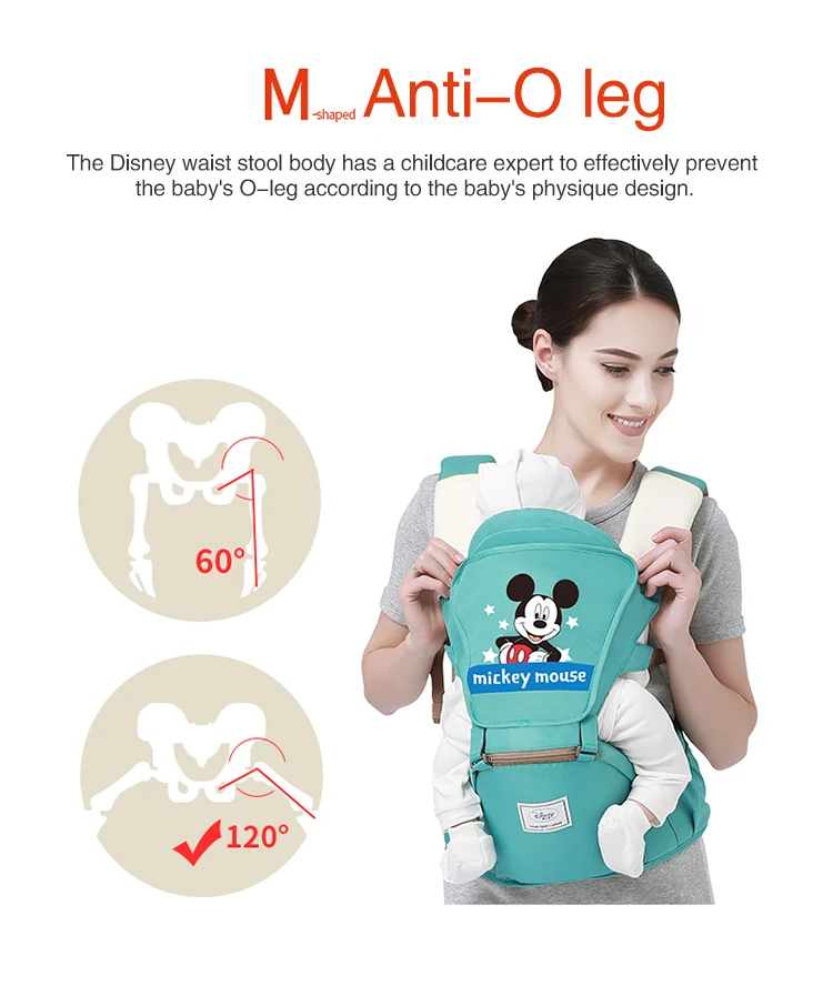Disney Ergonomic Baby Carrier Backpack Infant Sling Toddler Waist Wrap Carrier Baby Holder Kangaroo Hipsit Minnie newborns 360
