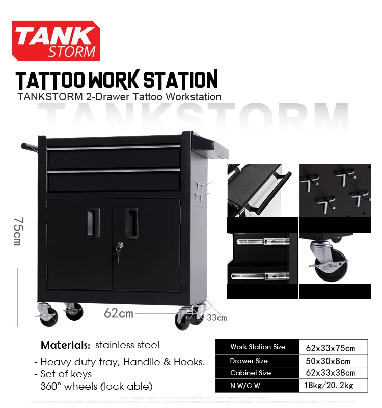 

TANKSTORM2-Drawer Tattoo Work Station