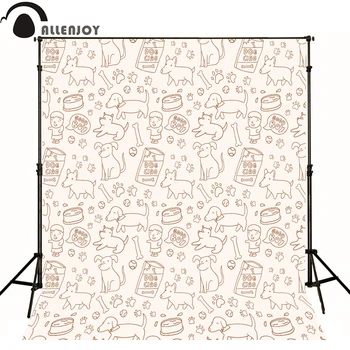 

Allenjoy photography backdrop Dog Dog footprints baseball photo baby background Computer printing