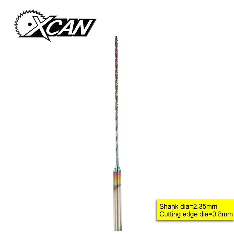 

M35 1Pcs PCB drill bit Twist Drill Bit Set Lengthened HSS High Steel blue Coated Drill Woodworking Wood Tool 0.8mm For Metal