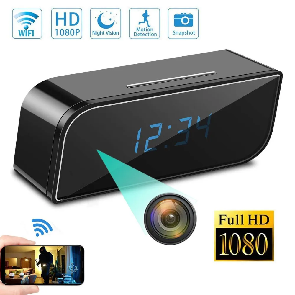 4K wifi мини-камера Z14 будильник времени беспроводной Няня Cam часы P2P IP/AP Домашняя