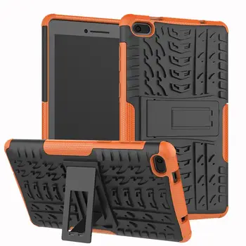 

XSKEMP PC Silicone Case For Lenovo Tab3 TB3 730M 730F 730X 730 7.0 Heavy Duty 2 in 1 Hybrid Rugged Durable Protect Tablet Cover