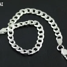 Итальянский итальянский импортированный браслет из стерлингового серебра 925 пробы