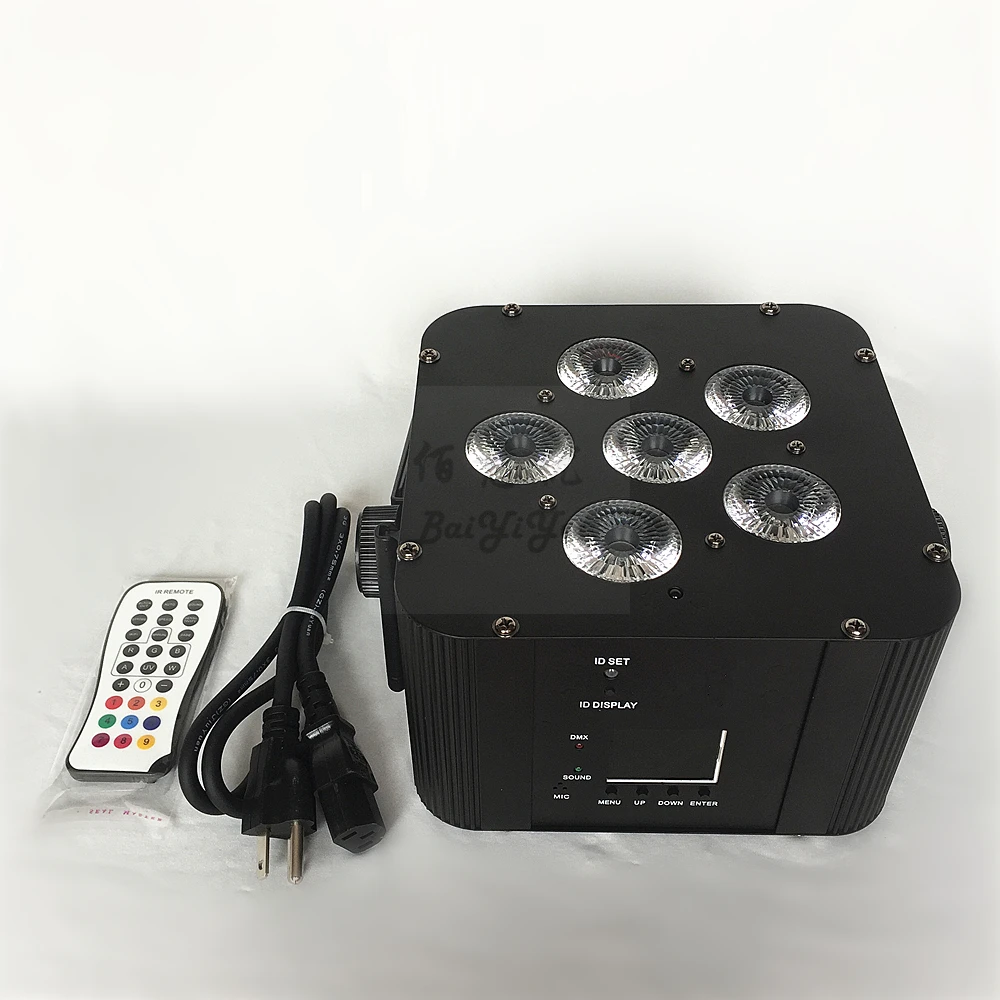 6pcs Battery Flat PAR 12