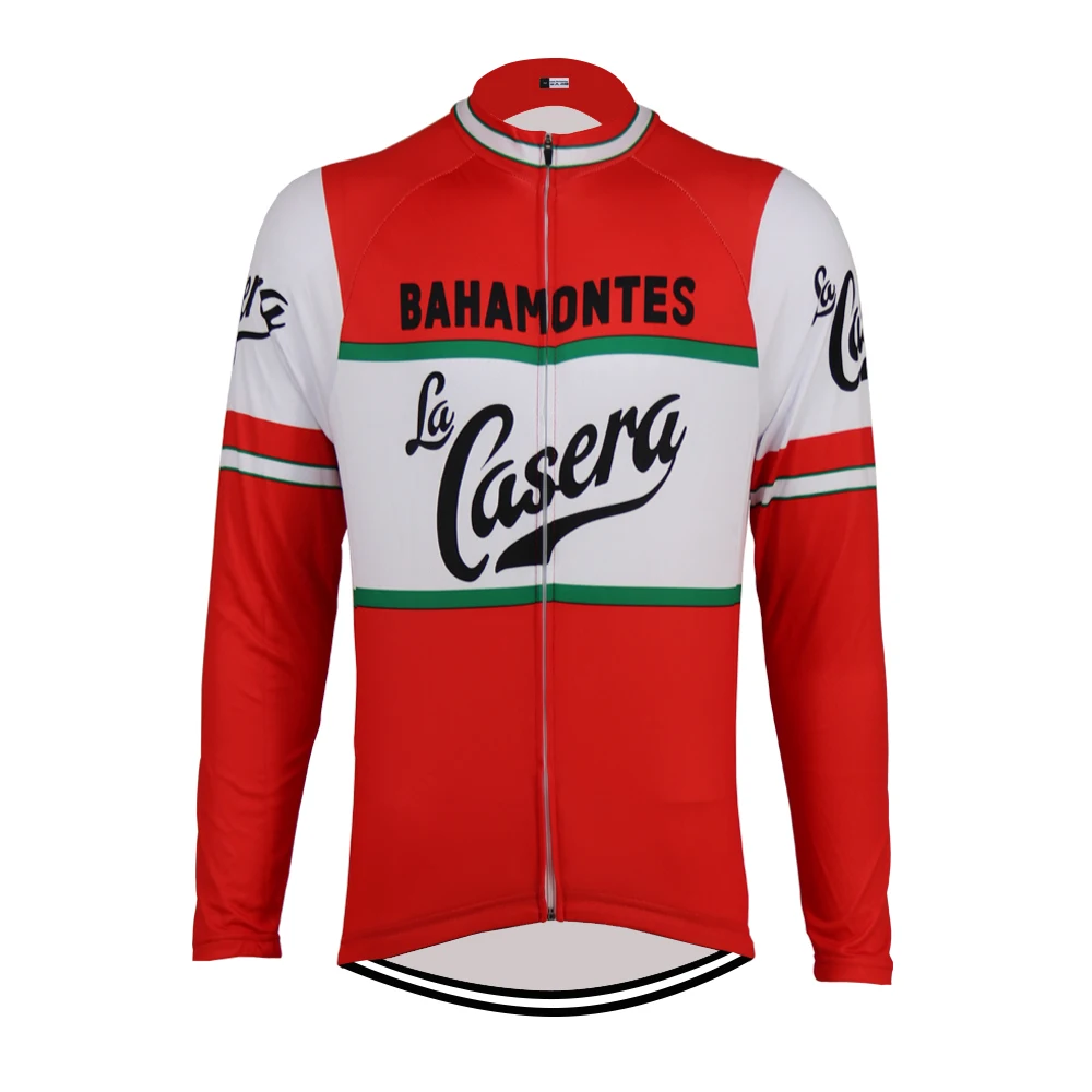 

Retro Red New Long Sleeve Cycling Jersey Customized Bike MTB Cycling wear Riding Racing Clothing Quick Dry