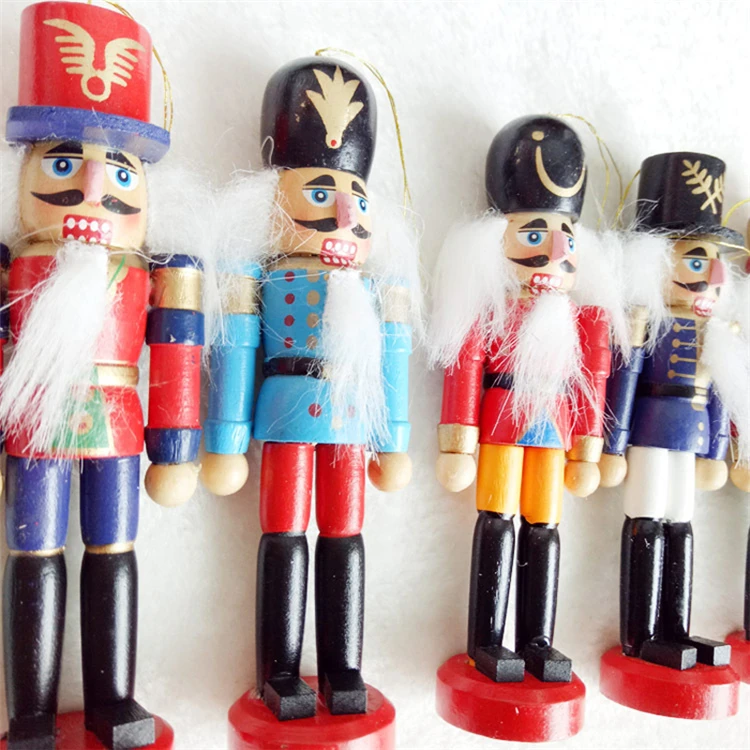 6 шт. натальные кукольные Щелкунчики рождественские украшения для дома Zakka Рождественские украшения деревянные украшения кукольные игрушки рождественское ремесло