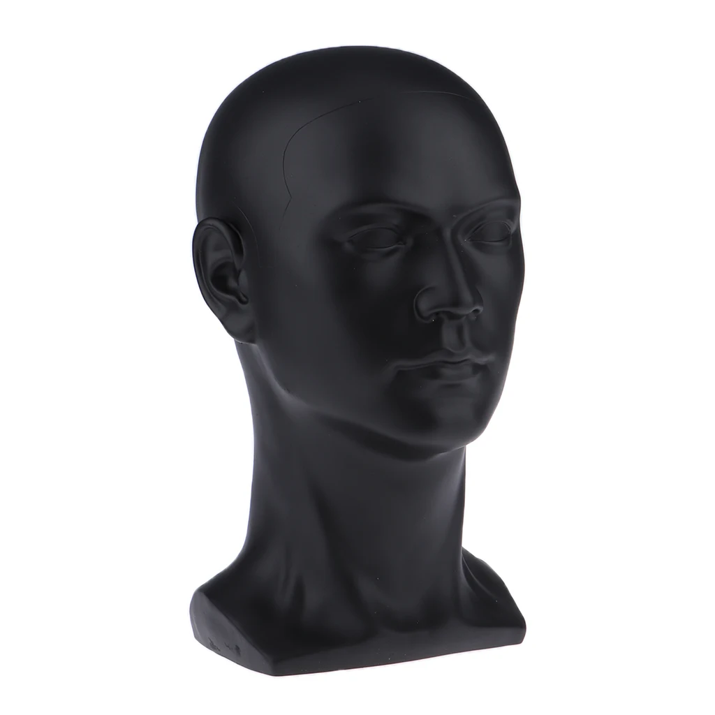 Male Mannequin Manikin Head for Hat Glasses Caps Wigs Jewelry Display Holder Stand Model Light Gray