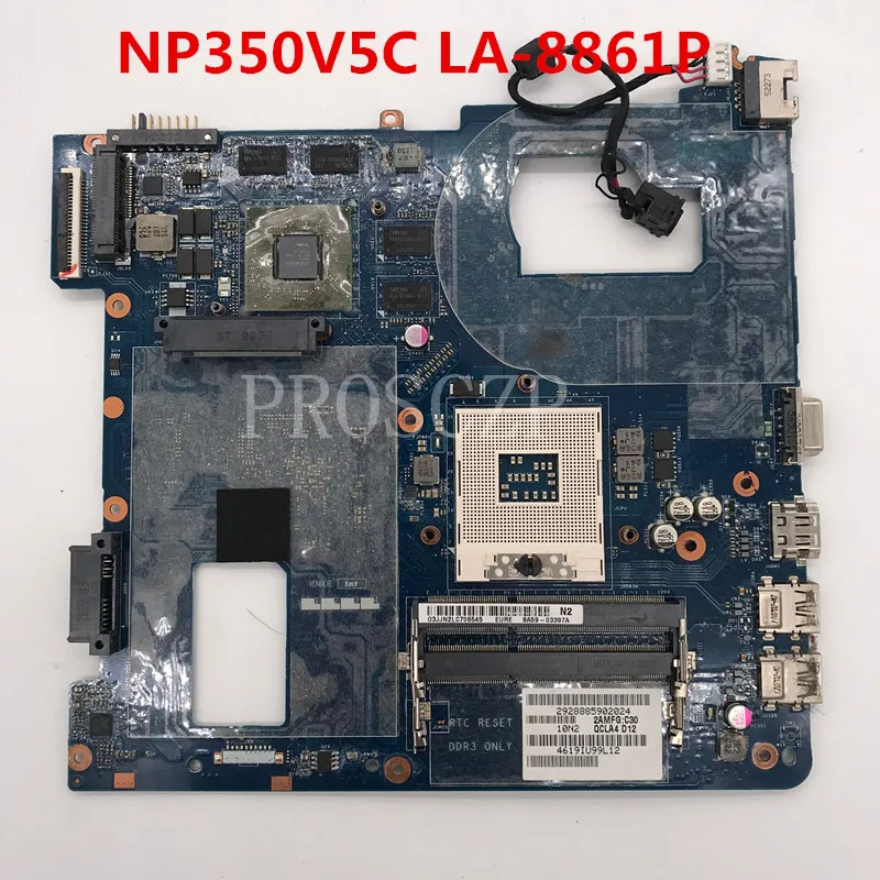 Материнская плата для ноутбука SAMSUNG NP350 NP350V5C 350V5X QCLA4 LA-8861P HD7600M GPU DDR3 материнская 100%