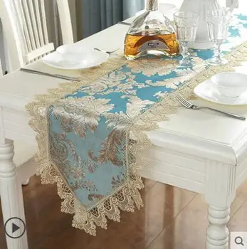 

With Lace Table Runner Table Banner Table Cover Desk Mat Pad Home Textile Table Decoration Party Wedding Gift