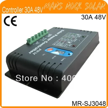 

30A 48V PWM Solar System Charge Controller with LED Digital Display, Metal Shell, Temperature Compensate