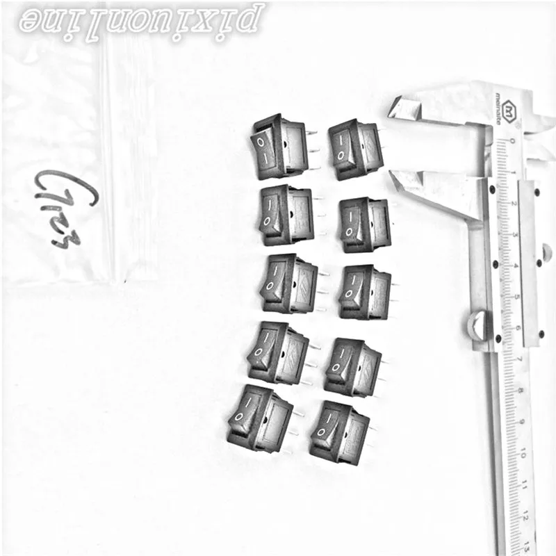 G123y Высокое качество 10 шт. 10*15 мм SPST 3pin on/off g123 лодка кулисный переключатель 3A/250 В