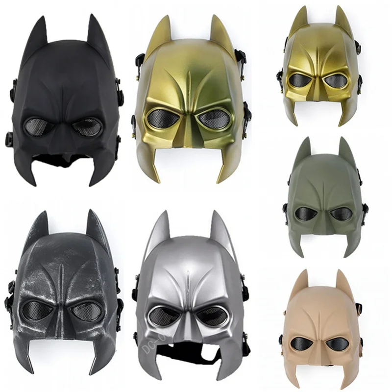 

DC09 Batman Half Face Airsoft Tactical Mask Paintball CS Wargame Military Halloween Protective Mask