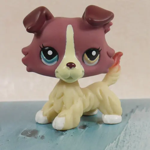 

Plum brown Collie Colley Dog #1262 mini Action Figure preschool children play toy best gift