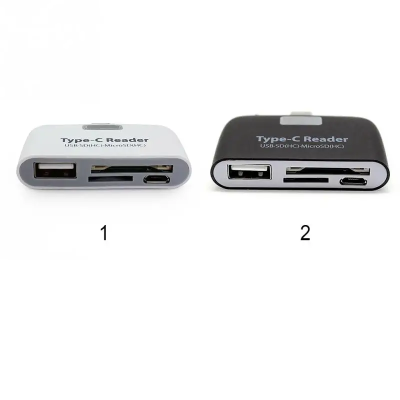 Новый белый/черный Универсальный 4 In1 USB 3,1 Тип C USB-C TF Micro OTG Card Reader