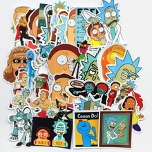 35Pcs/lot pvc American Drama Rick and Morty Funny Sticker Decal For Car Laptop Bicycle Motorcycle Notebook Waterproof Stickers