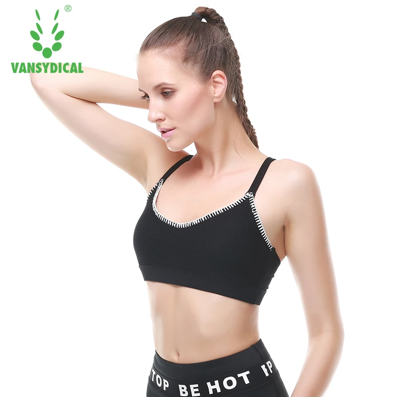 

Women Yoga Bra Sports Fitness Gym Vest Quick-drying Push Up Crop Tops