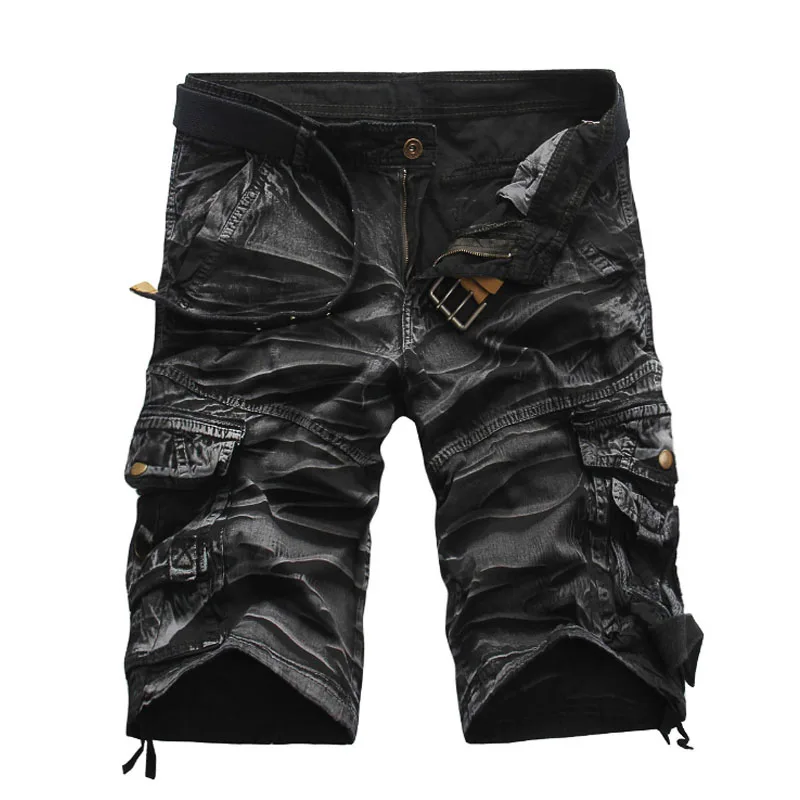 Для мужчин модные свободные большой Размеры Шорты и бермуды Masculina, Для мужчин Повседневное Пляжные шорты военные камуфляж