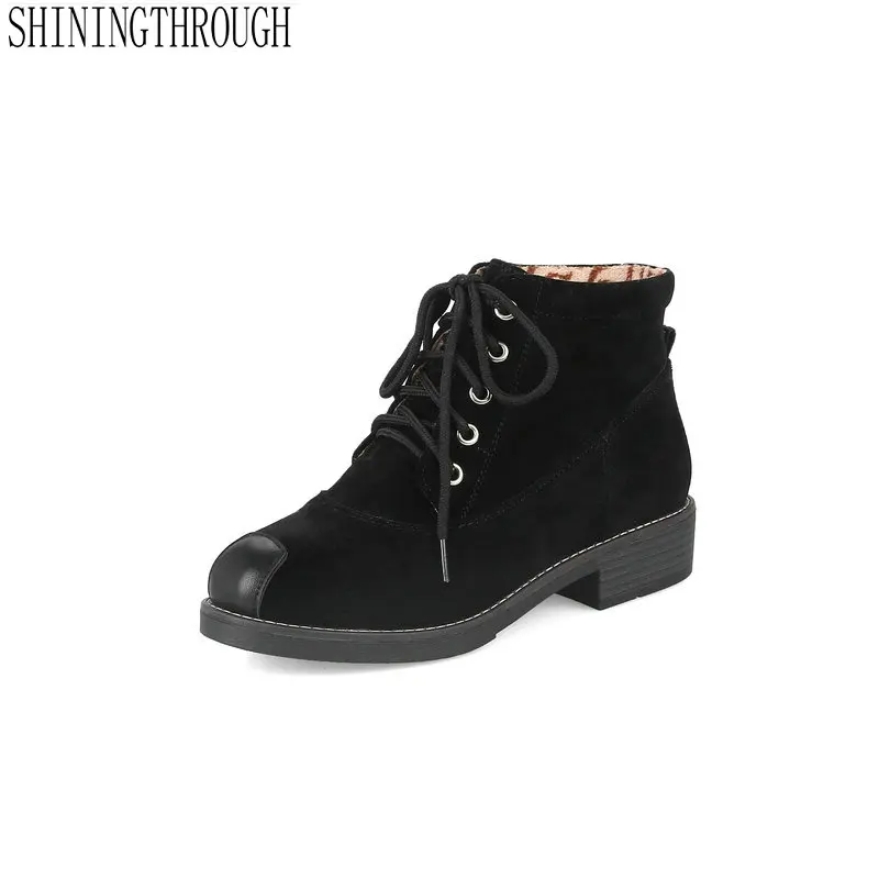 

2019 women fashion erogenous ankle women boots round toe 6cm high heel women shoes spring autumn casual party shoes